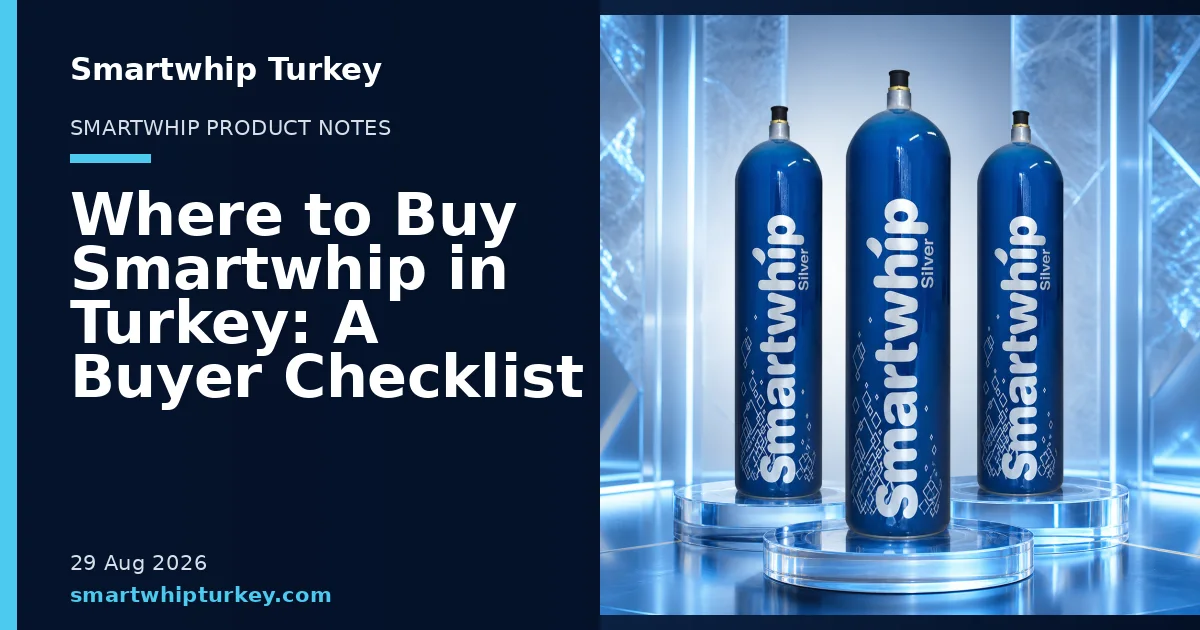 Smartwhip Turkey blog cover showing product cylinders in a studio setting