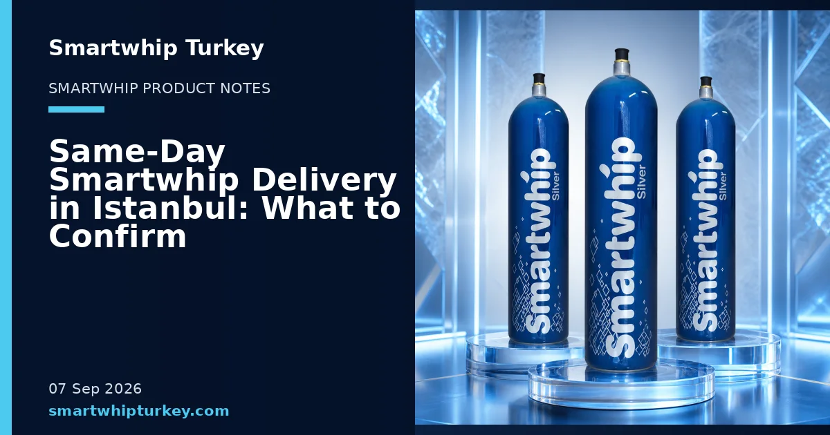 Smartwhip Turkey blog cover showing product cylinders in a studio setting