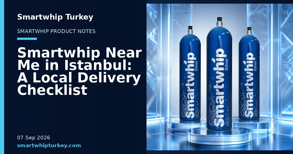 Smartwhip Turkey blog cover showing product cylinders in a studio setting
